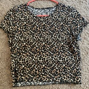 American eagle cheetah print shirt
